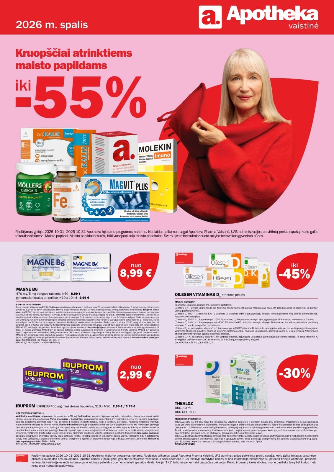 Apotheka - Apotheka vaistinės spalio akcijų leidinys 1 puslapis