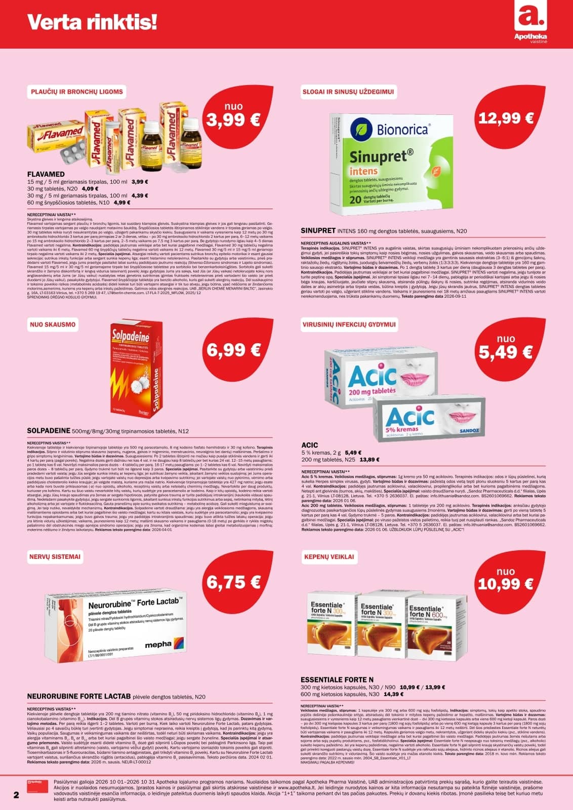 Apotheka - Apotheka vaistinės spalio akcijų leidinys 2 puslapis
