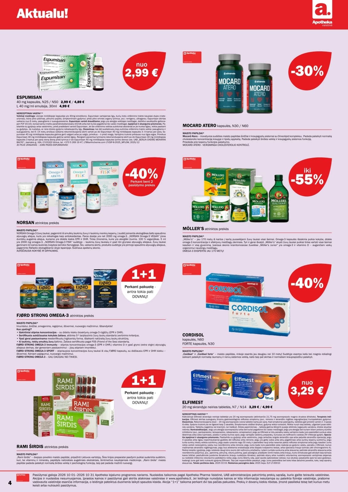 Apotheka - Apotheka vaistinės spalio akcijų leidinys 4 puslapis