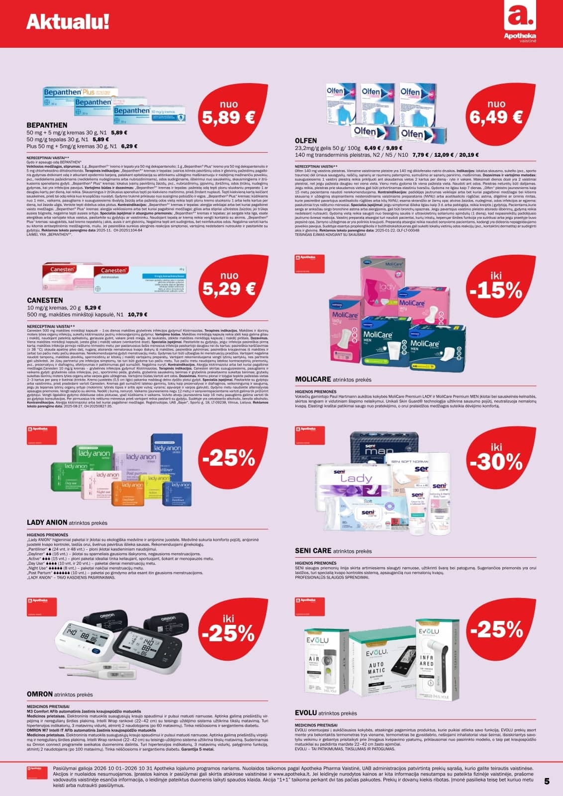 Apotheka - Apotheka vaistinės spalio akcijų leidinys 5 puslapis