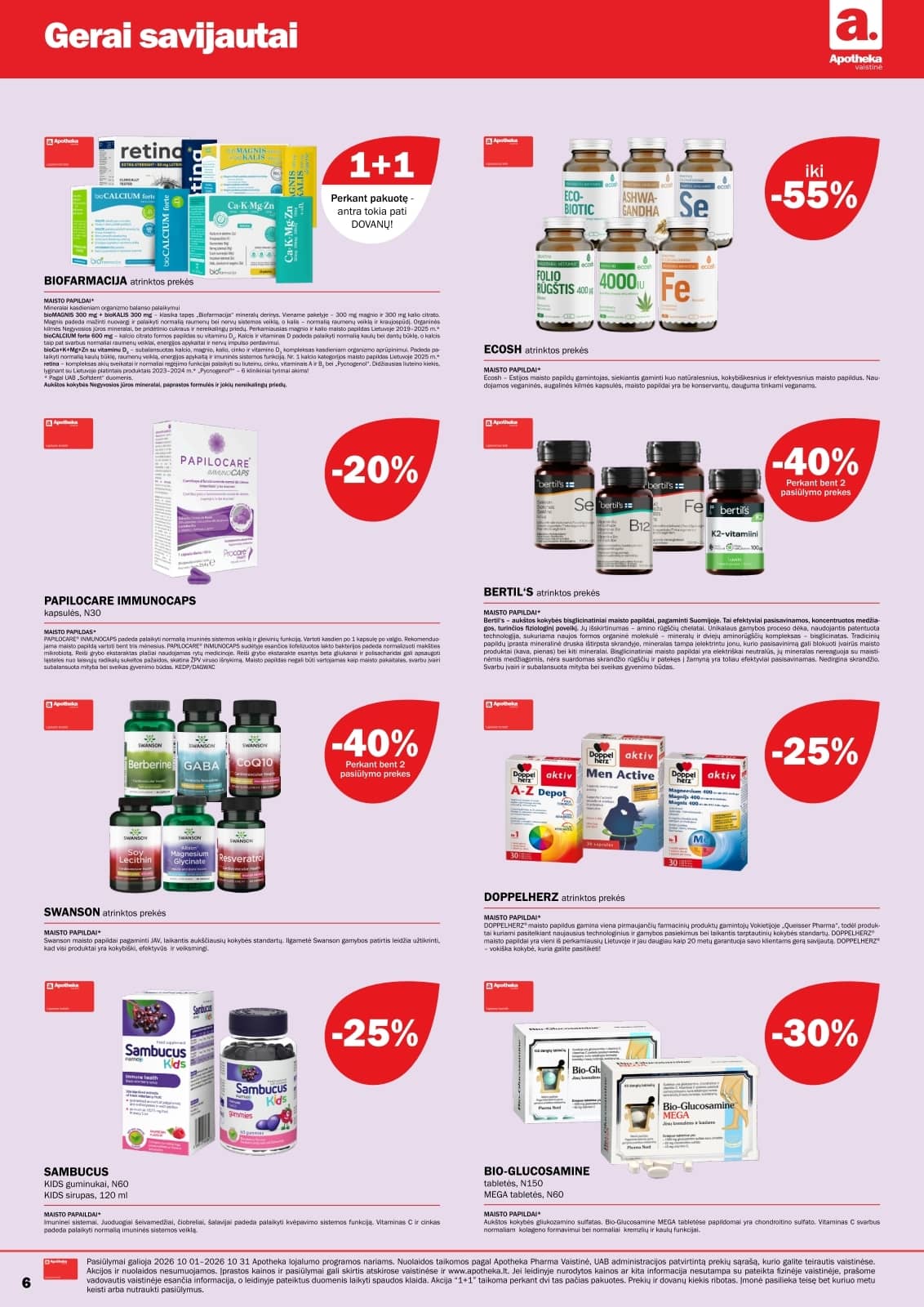 Apotheka - Apotheka vaistinės spalio akcijų leidinys 6 puslapis