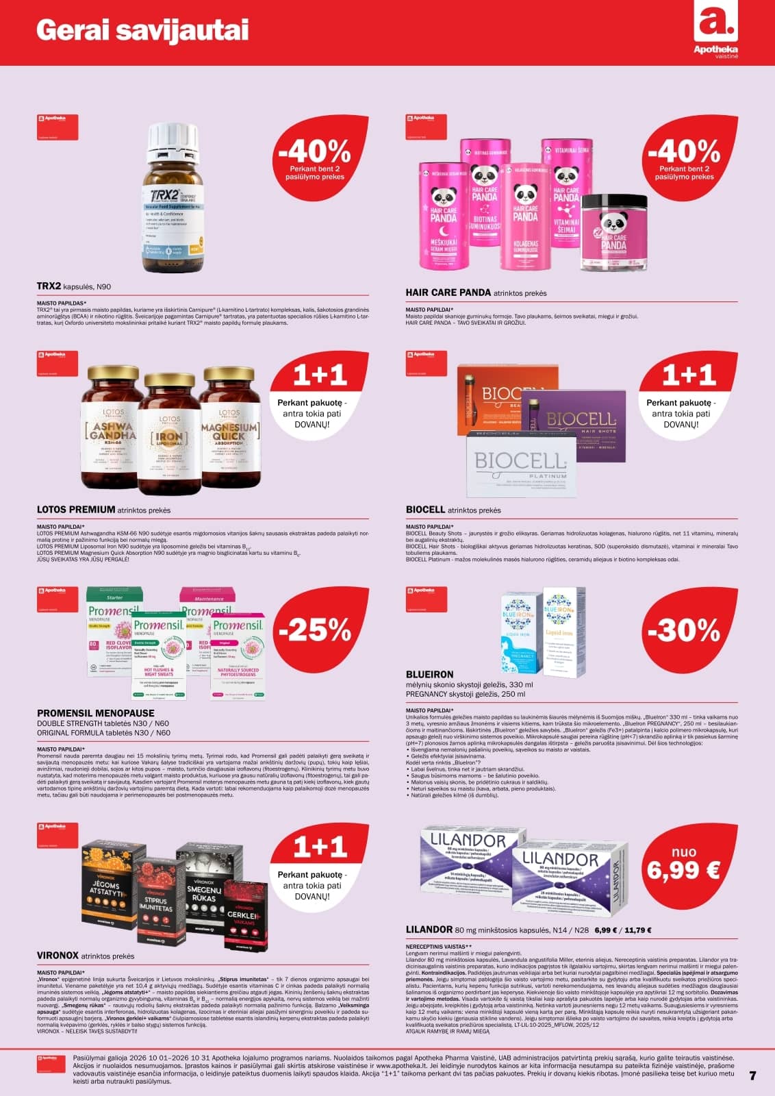 Apotheka - Apotheka vaistinės spalio akcijų leidinys 7 puslapis