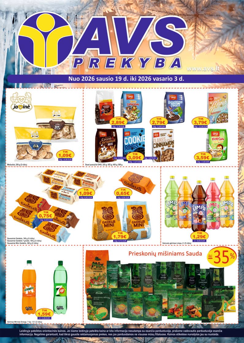 AVS prekyba - AVS prekyba akcijų leidinys 1 puslapis