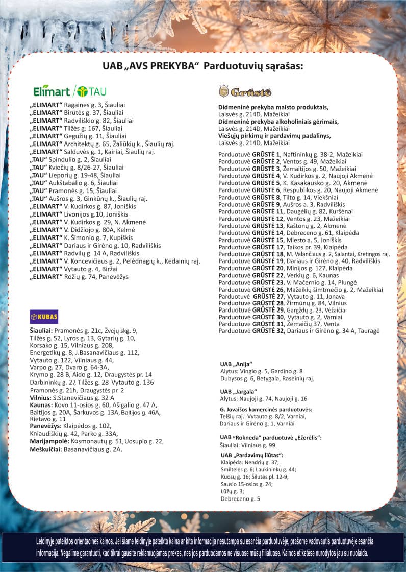 AVS prekyba - AVS prekyba akcijų leidinys 2 puslapis