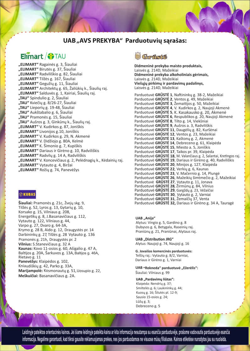 AVS prekyba - AVS prekyba akcijų leidinys 2 puslapis