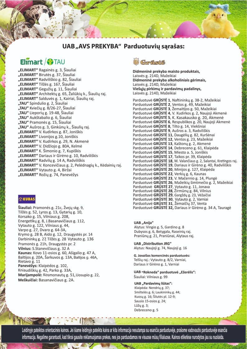 AVS prekyba - AVS prekyba akcijų leidinys | 2026-03-30 - 2026-04-12 2 puslapis