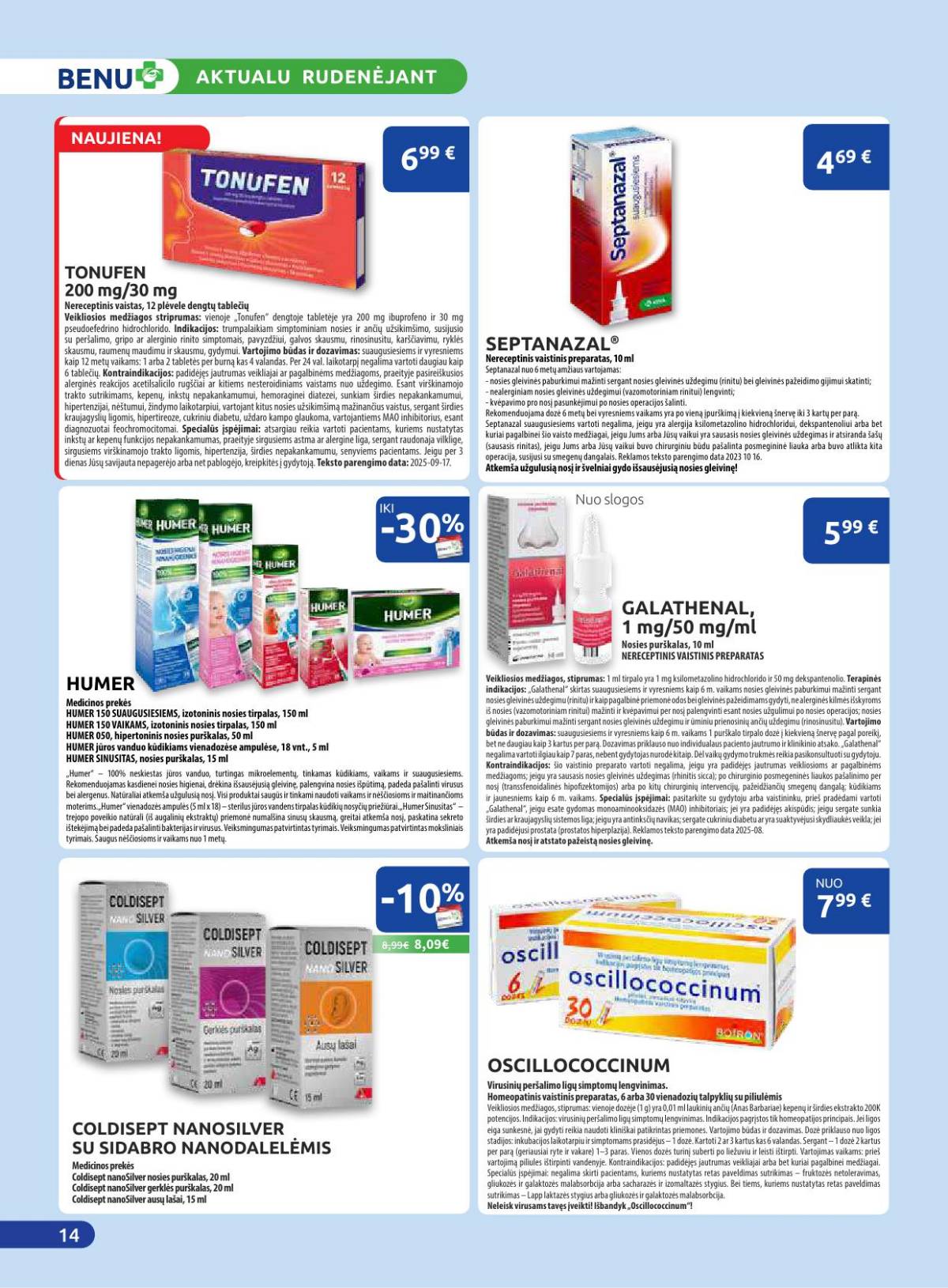 Benu - Benų vaistinė akcijų leidinys | 2025-11-01 - 2025-11-30 14 puslapis