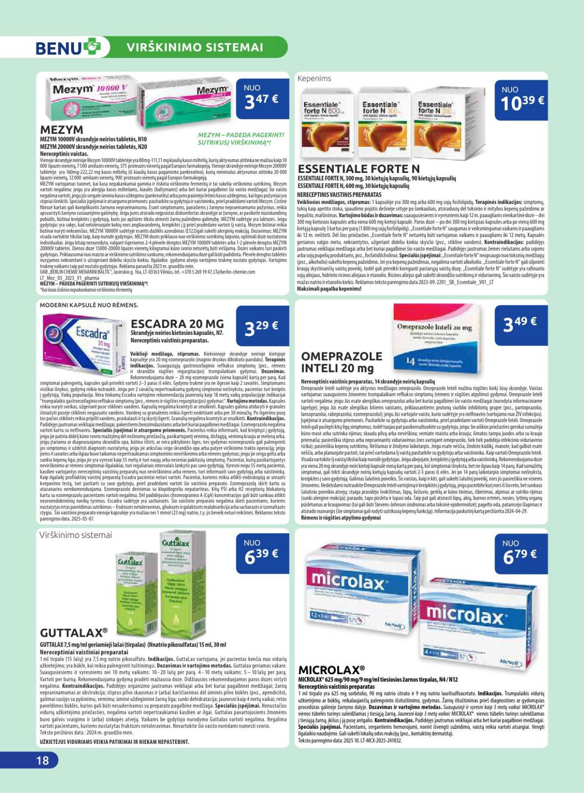 Benu - Benų vaistinė akcijų leidinys | 2025-11-01 - 2025-11-30 18 puslapis