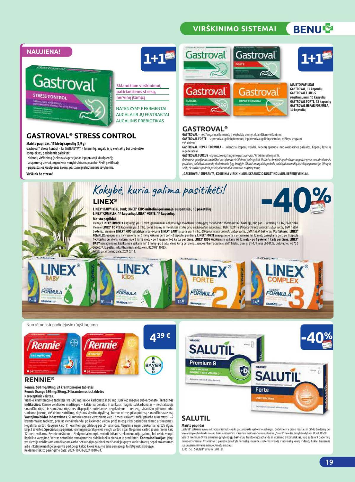 Benu - Benų vaistinė akcijų leidinys | 2025-11-01 - 2025-11-30 19 puslapis