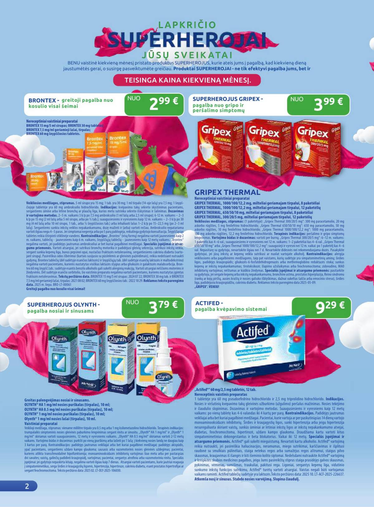 Benu - Benų vaistinė akcijų leidinys | 2025-11-01 - 2025-11-30 2 puslapis