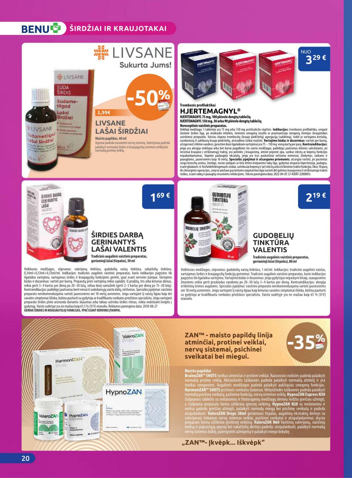 Benu - Benų vaistinė akcijų leidinys | 2025-11-01 - 2025-11-30 20 puslapis