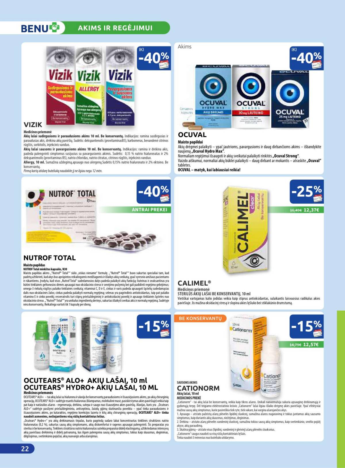 Benu - Benų vaistinė akcijų leidinys | 2025-11-01 - 2025-11-30 22 puslapis