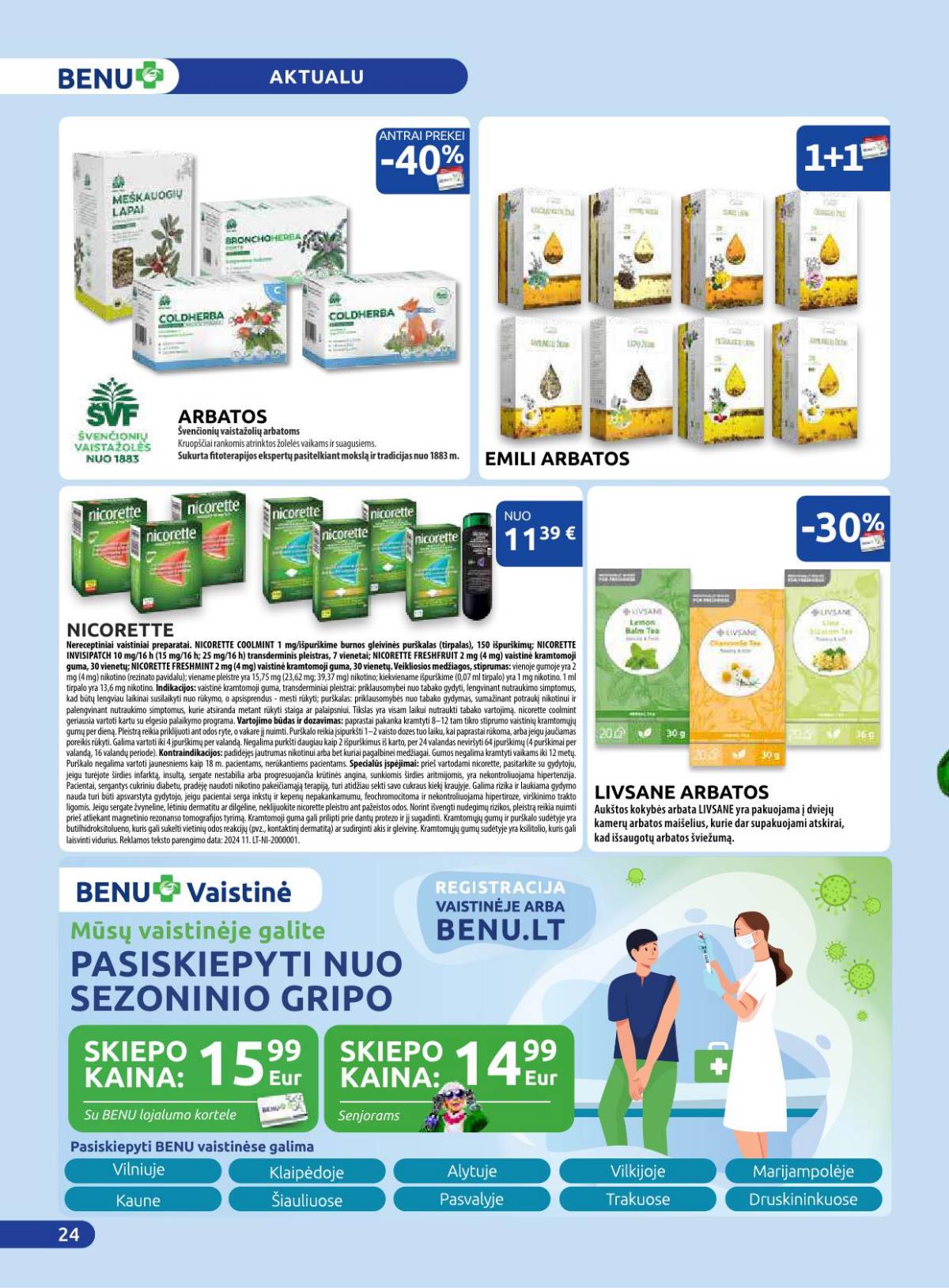 Benu - Benų vaistinė akcijų leidinys | 2025-11-01 - 2025-11-30 24 puslapis