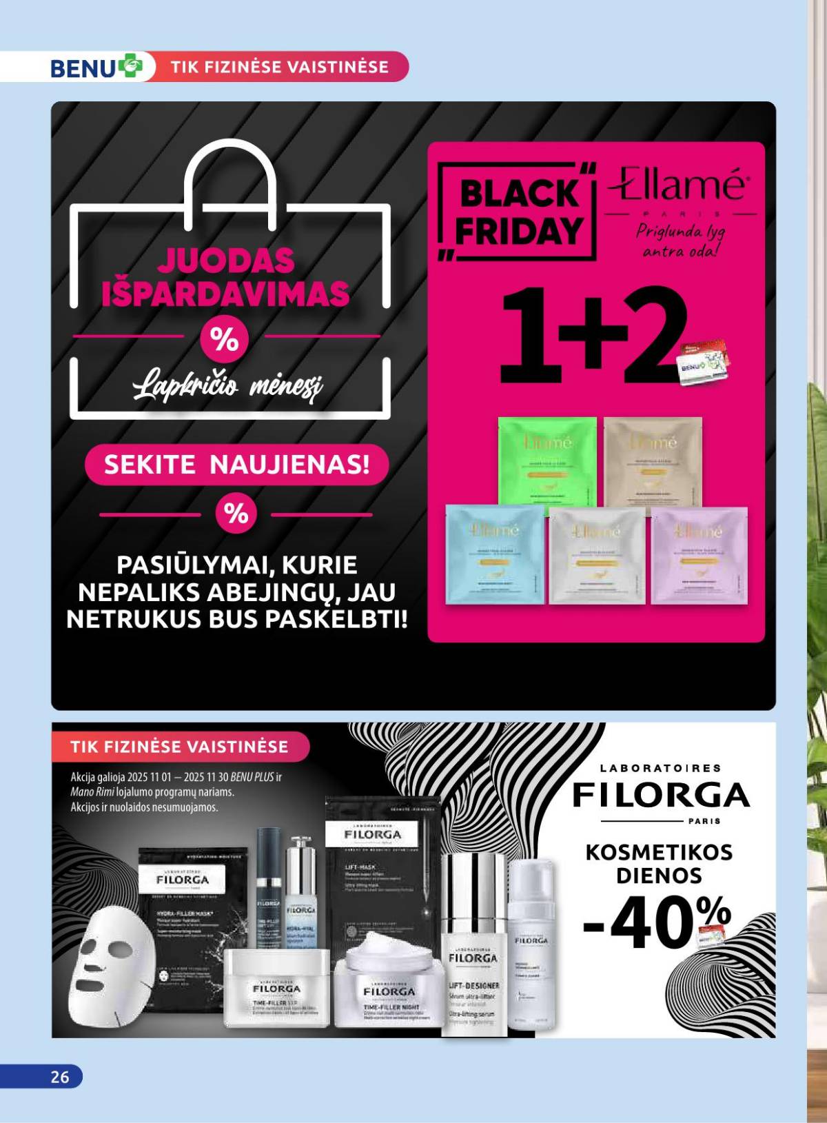 Benu - Benų vaistinė akcijų leidinys | 2025-11-01 - 2025-11-30 26 puslapis