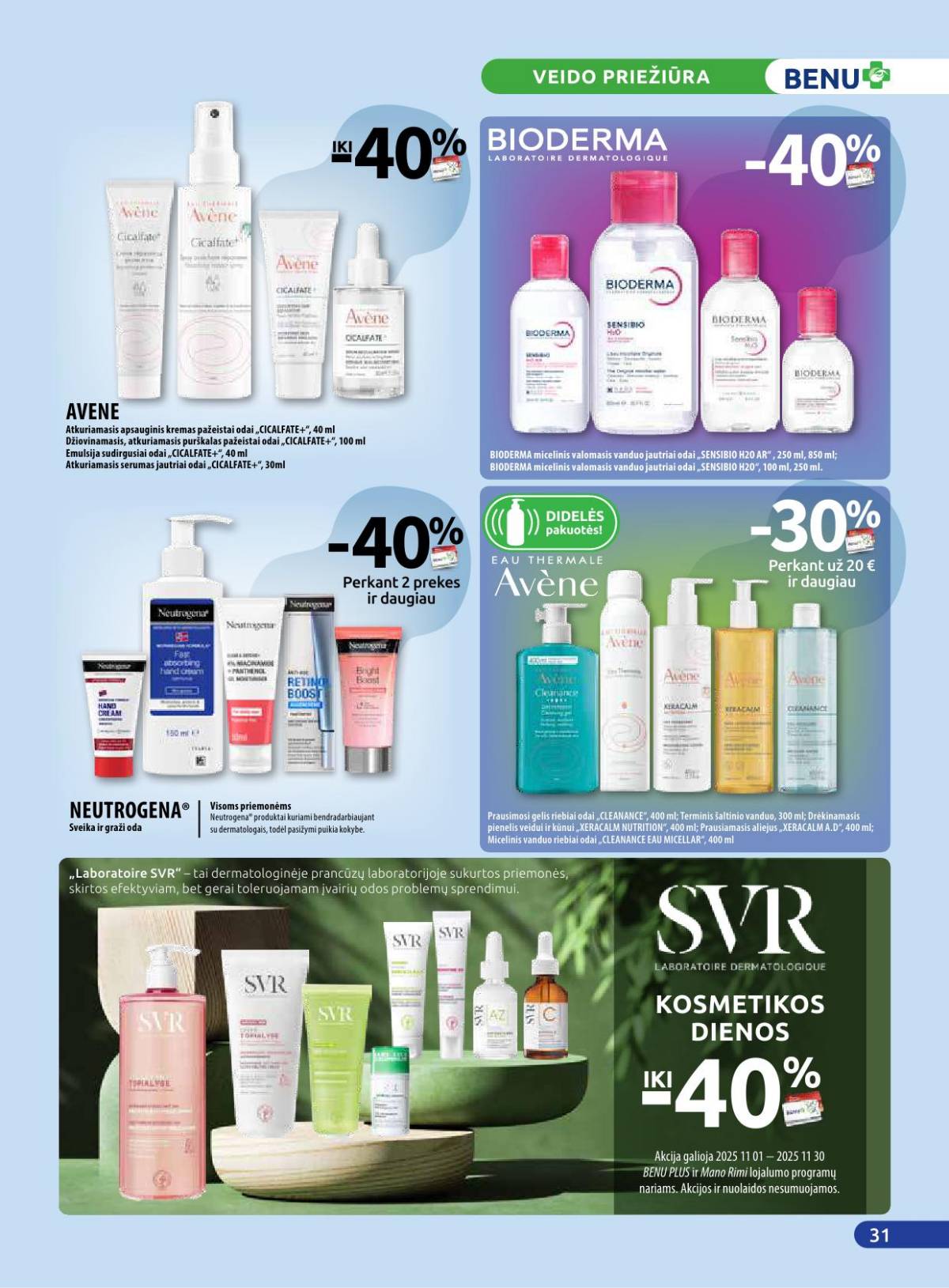 Benu - Benų vaistinė akcijų leidinys | 2025-11-01 - 2025-11-30 31 puslapis