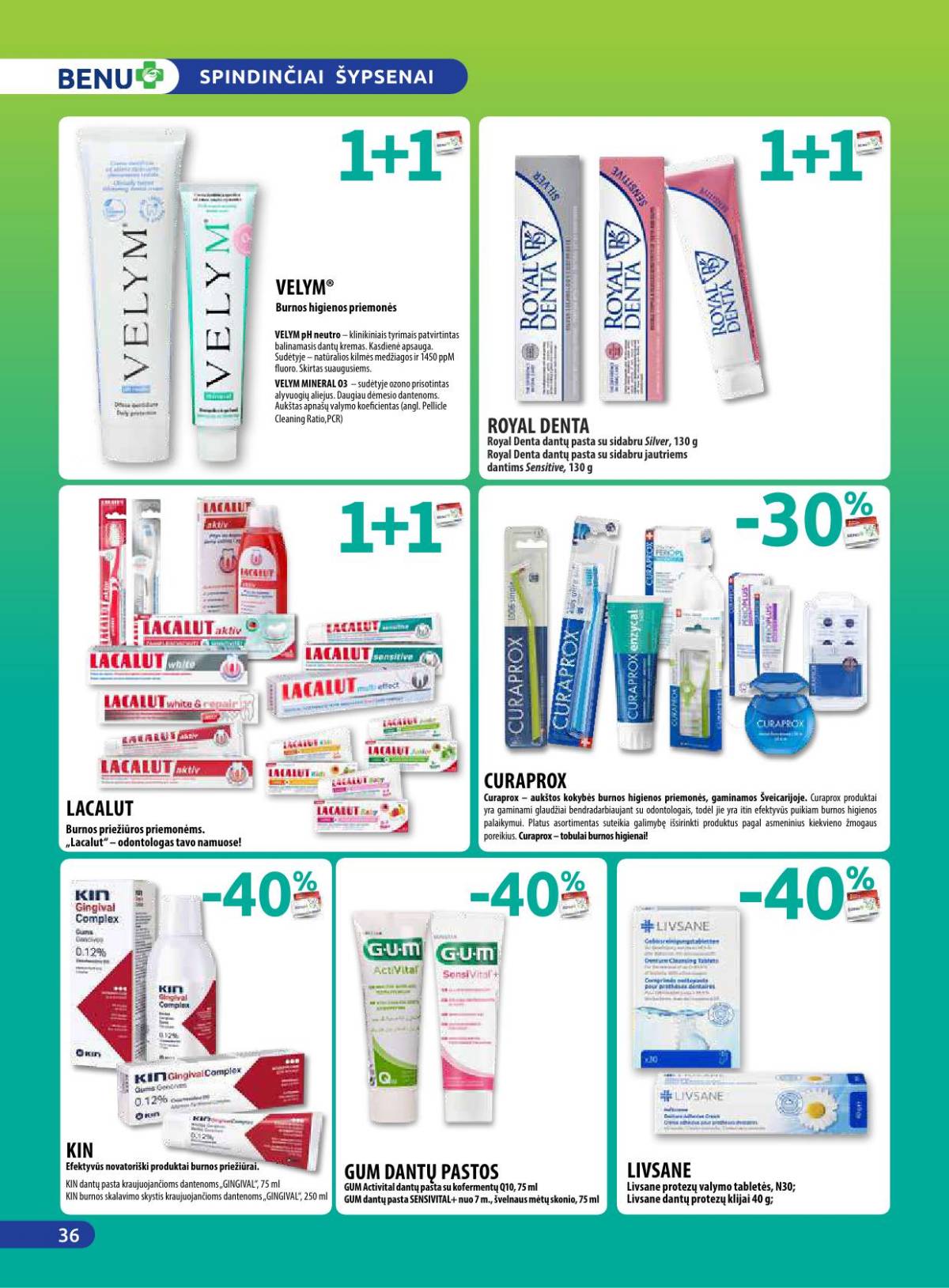 Benu - Benų vaistinė akcijų leidinys | 2025-11-01 - 2025-11-30 36 puslapis
