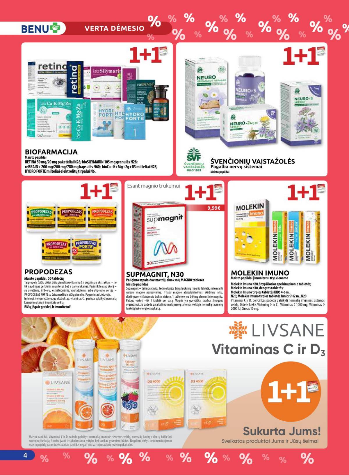Benu - Benų vaistinė akcijų leidinys | 2025-11-01 - 2025-11-30 4 puslapis