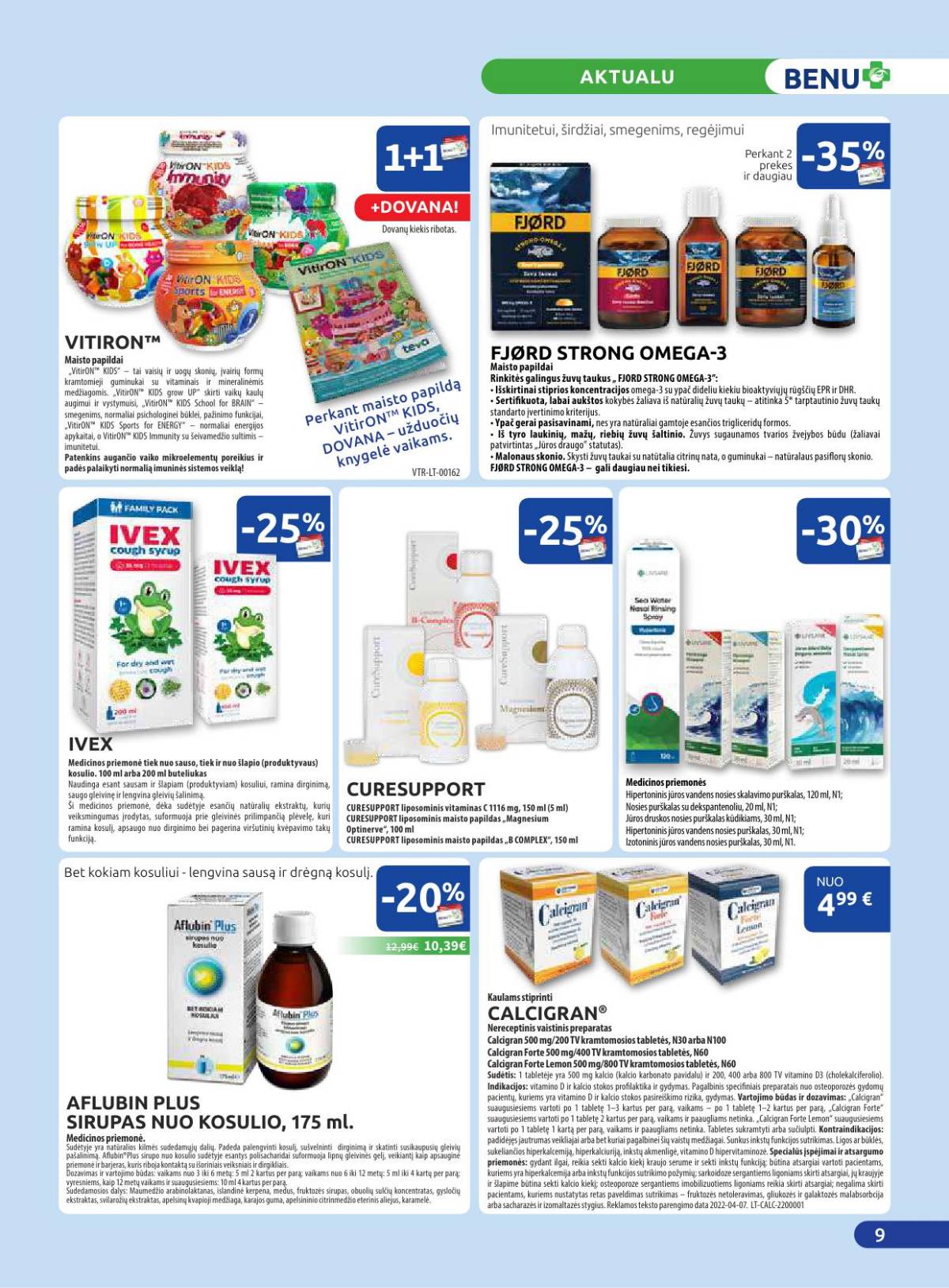 Benu - Benų vaistinė akcijų leidinys | 2025-11-01 - 2025-11-30 9 puslapis