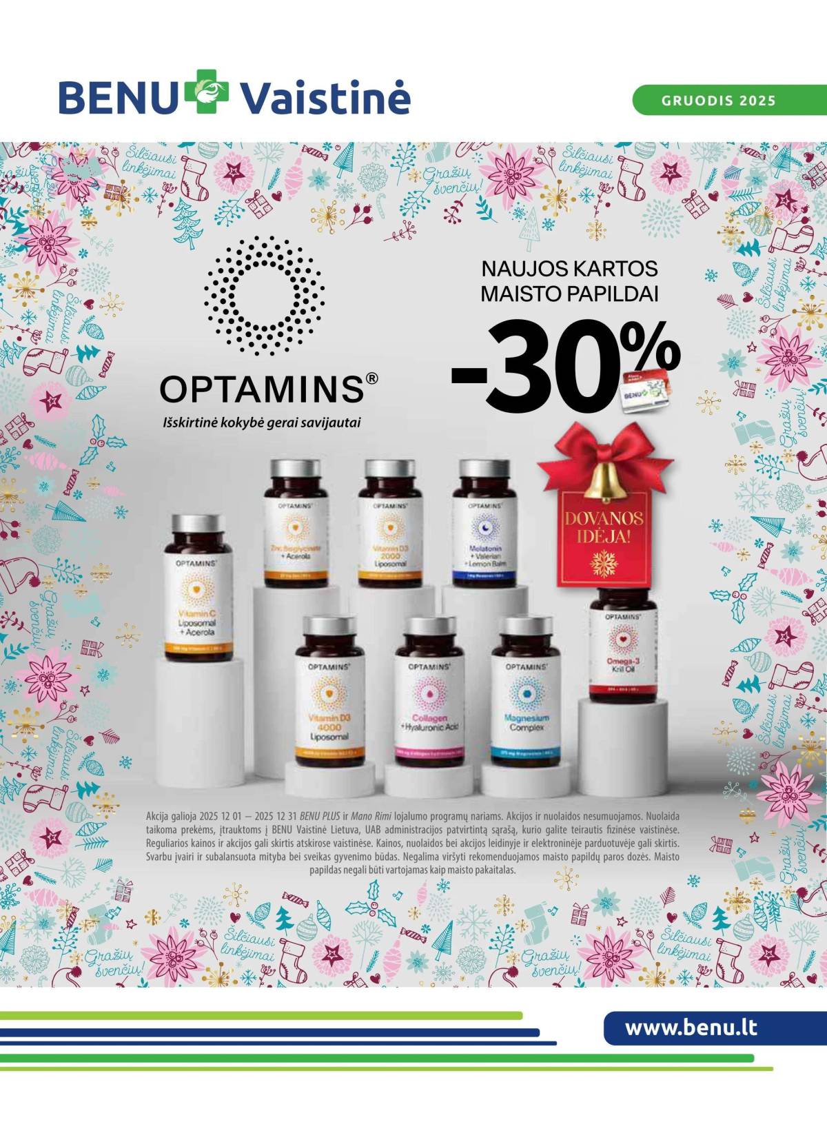 Benu - Benu vaistinė akcijų leidinys | 2025-12-01 - 2025-12-31 1 puslapis