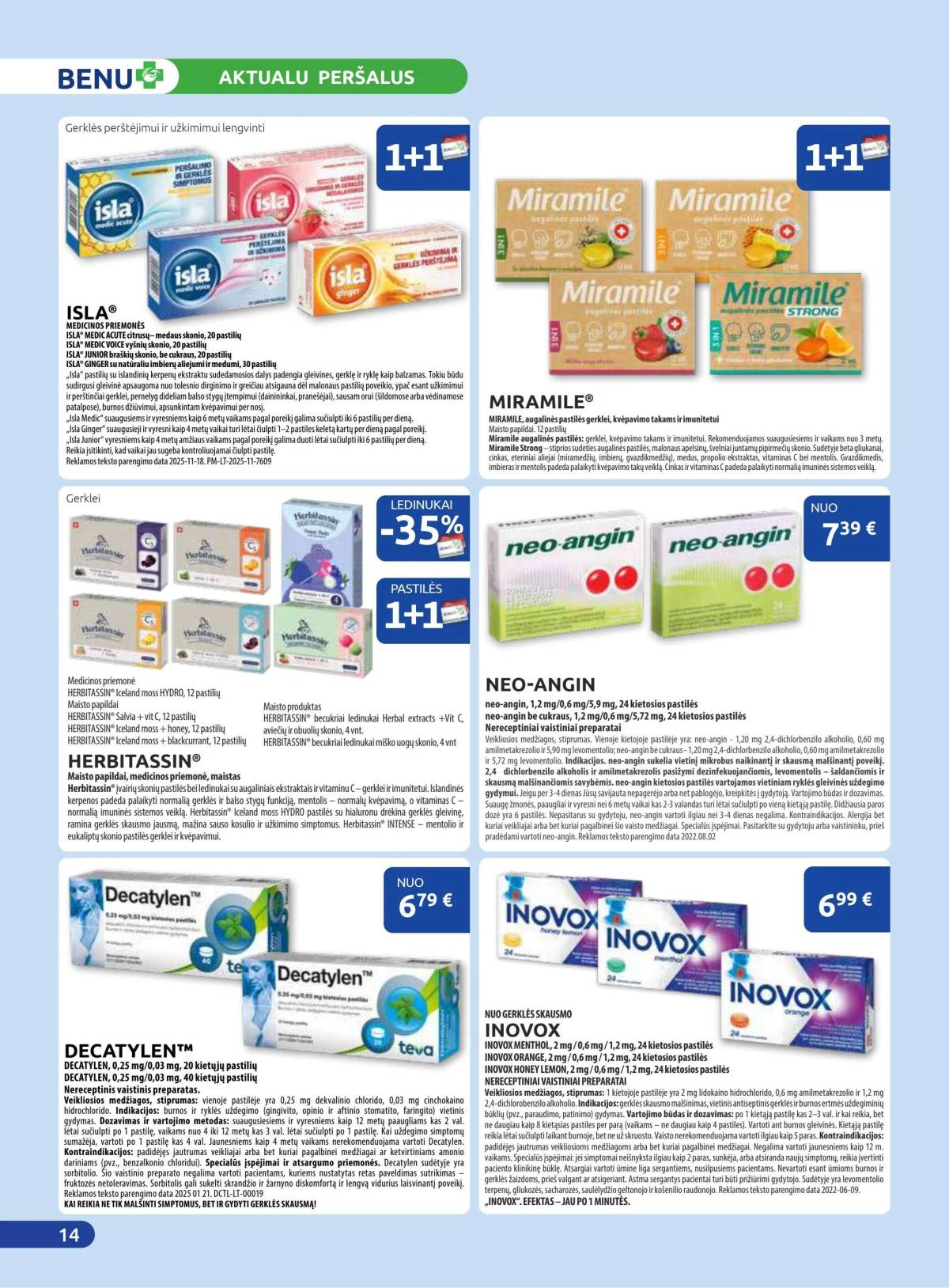 Benu - Benu vaistinė akcijų leidinys | 2025-12-01 - 2025-12-31 14 puslapis