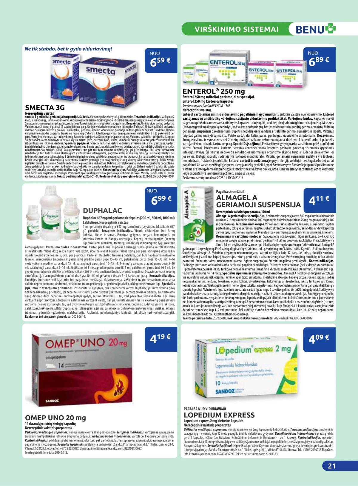 Benu - Benu vaistinė akcijų leidinys | 2025-12-01 - 2025-12-31 21 puslapis