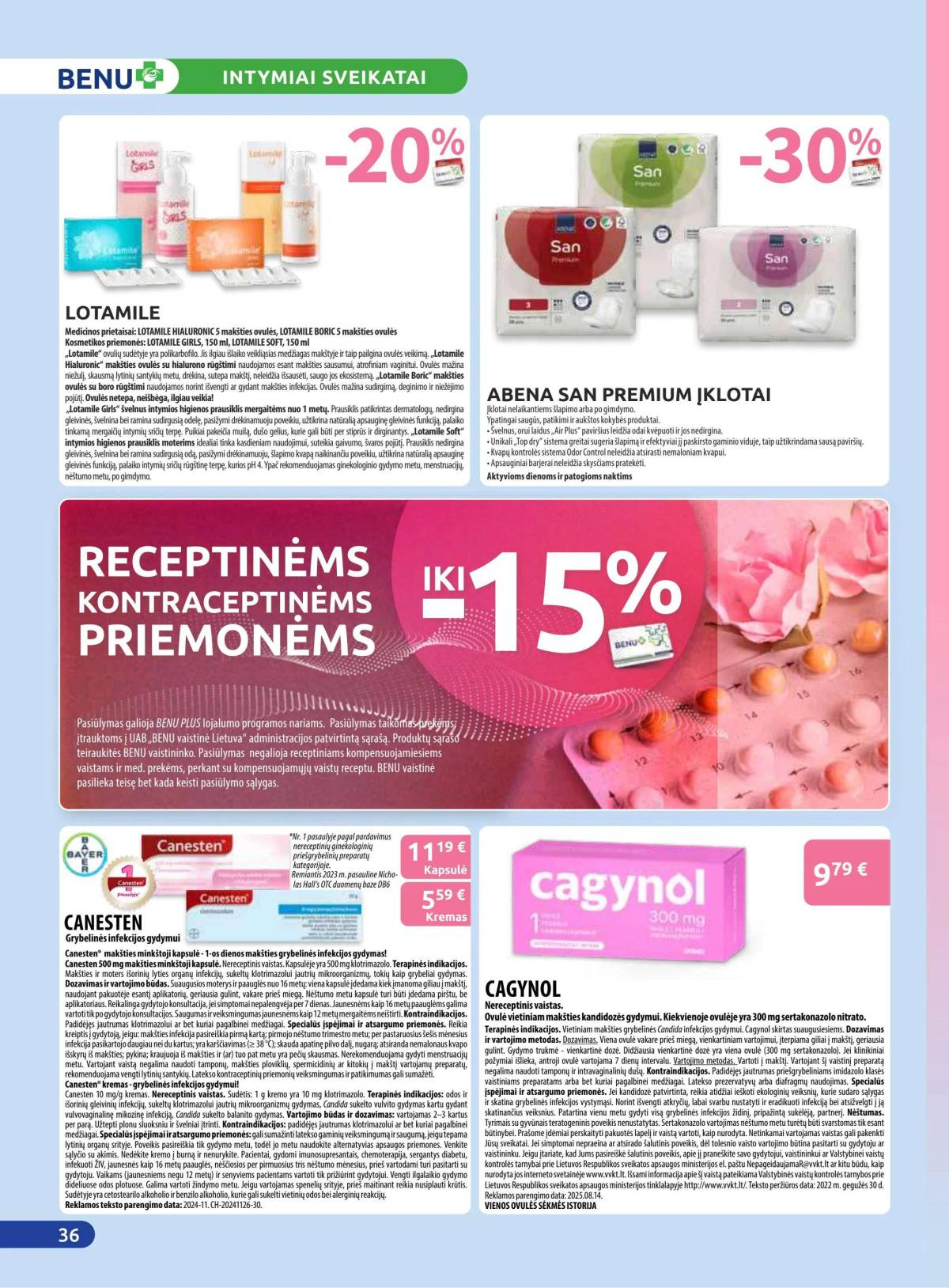 Benu - Benu vaistinė akcijų leidinys | 2025-12-01 - 2025-12-31 36 puslapis
