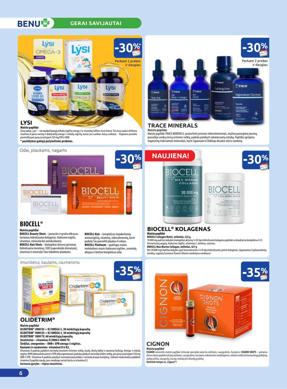 Benu - Benu vaistinė akcijų leidinys | 2025-12-01 - 2025-12-31 6 puslapis
