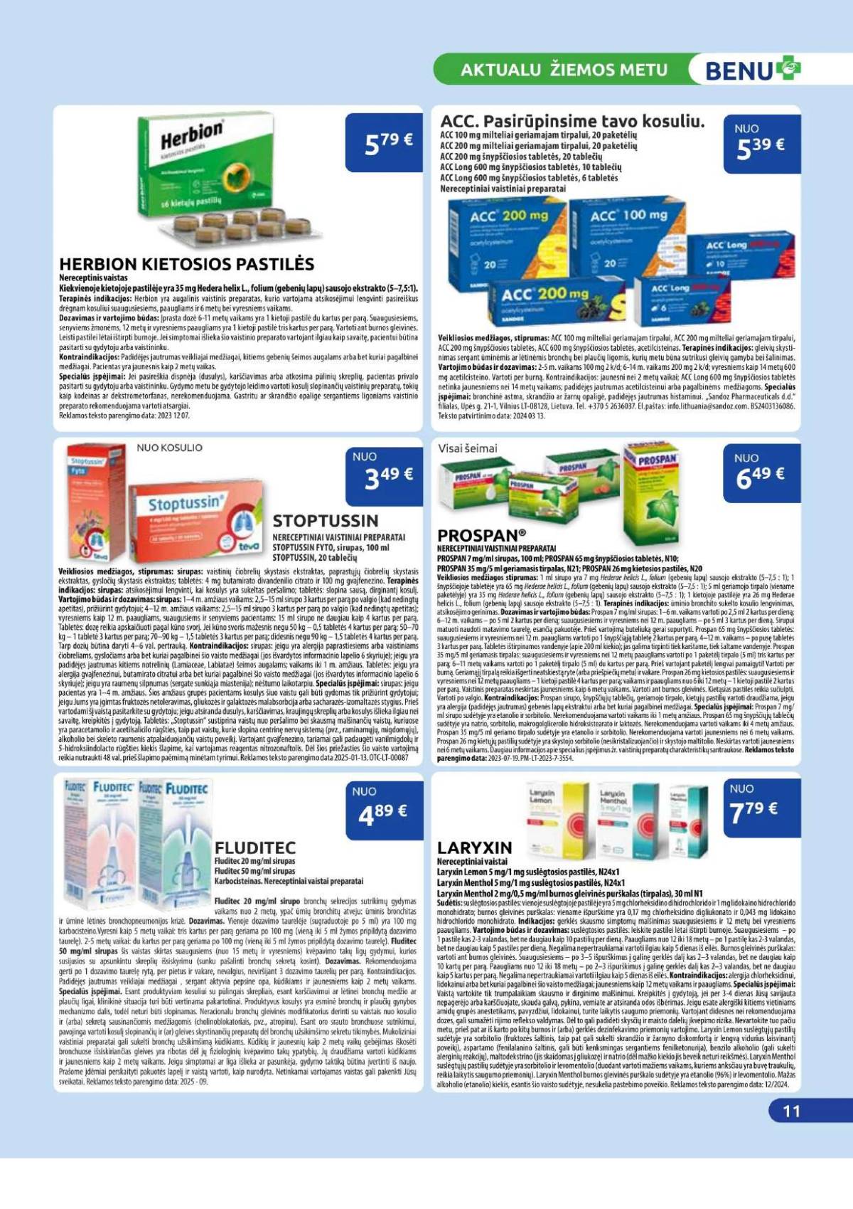 Benu - Benu sausio mėnesio akcijų leidinys | 2026-01-01 - 2026-01-31 11 puslapis