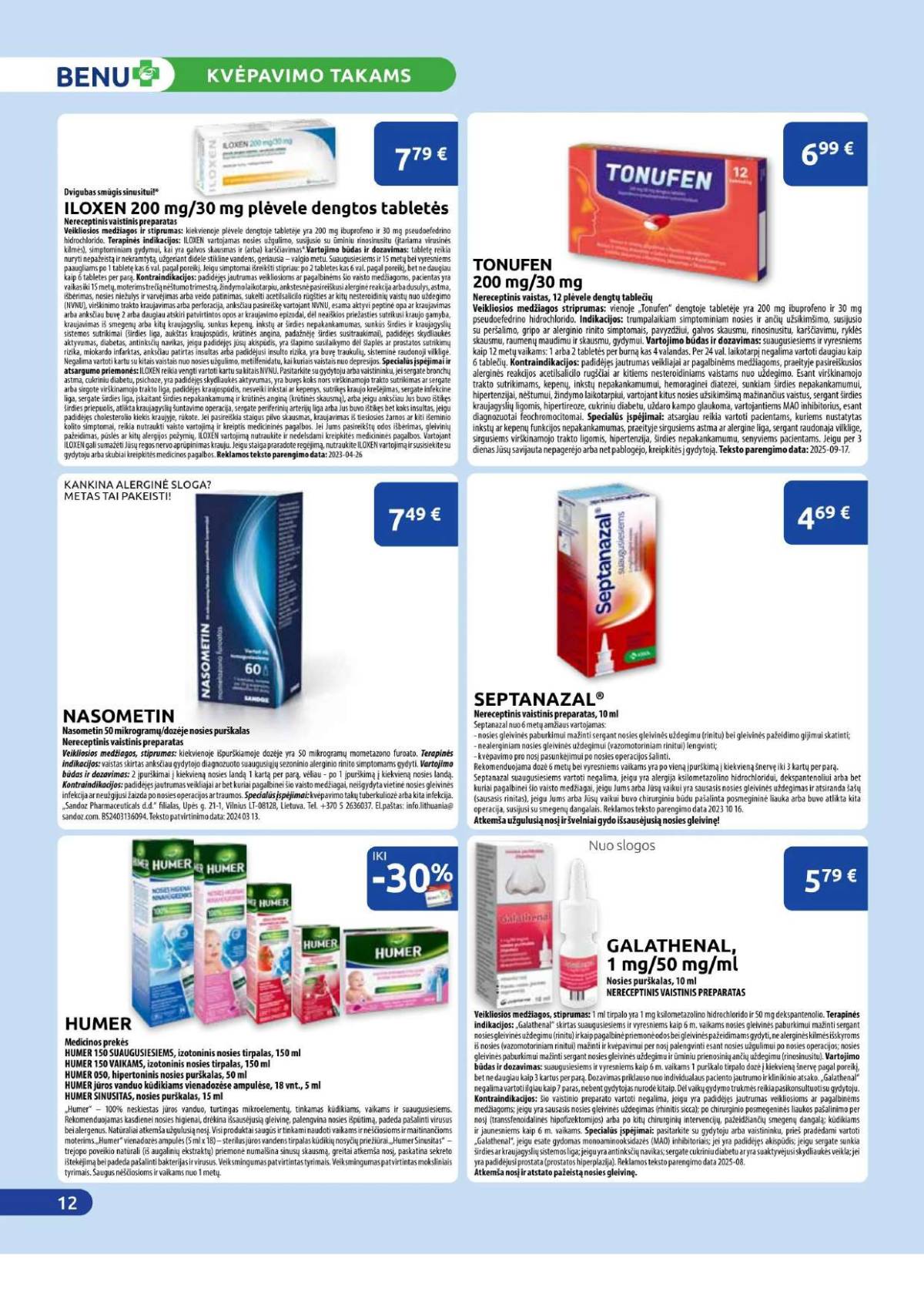 Benu - Benu sausio mėnesio akcijų leidinys | 2026-01-01 - 2026-01-31 12 puslapis