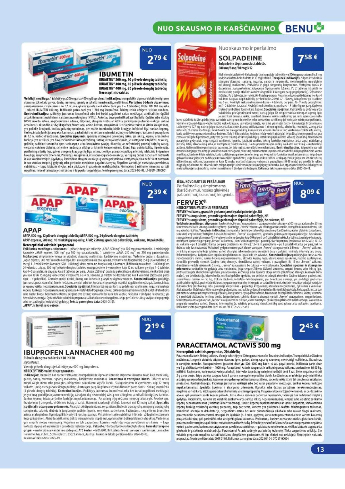 Benu - Benu sausio mėnesio akcijų leidinys | 2026-01-01 - 2026-01-31 13 puslapis