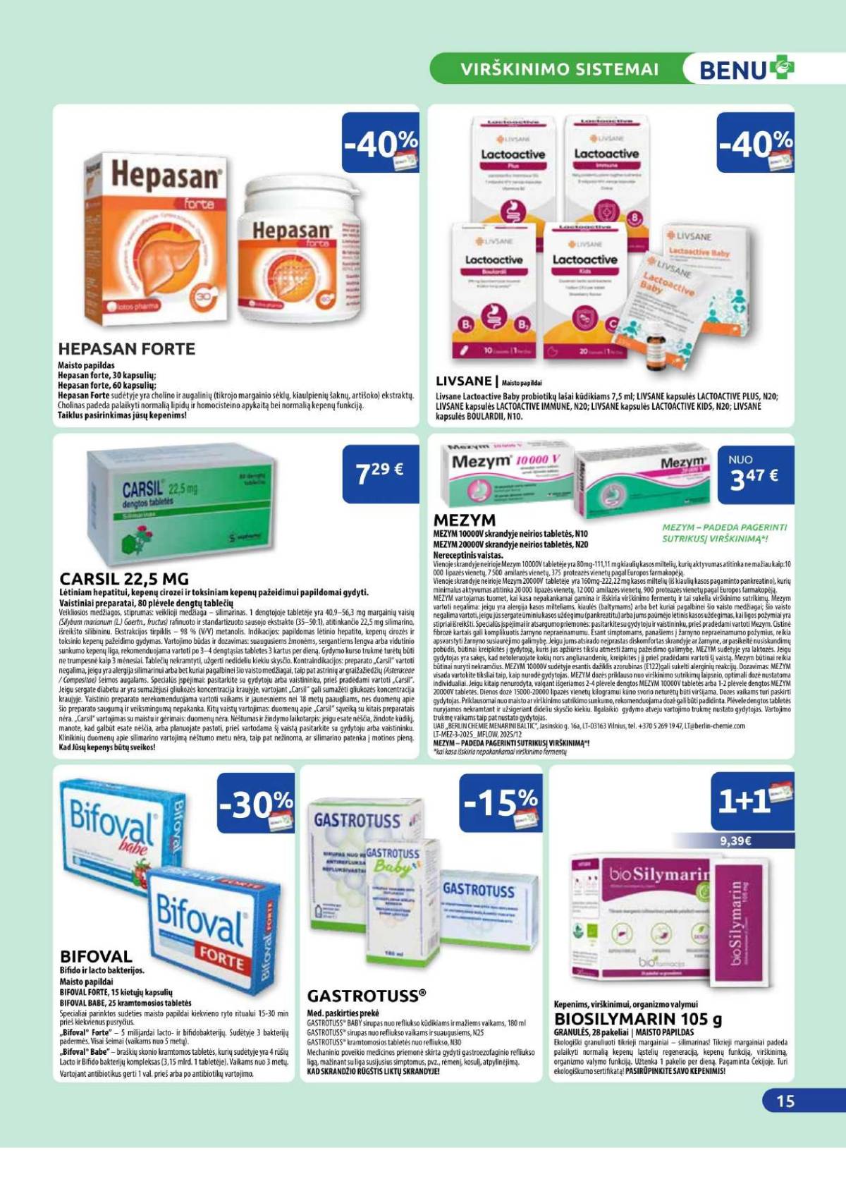 Benu - Benu sausio mėnesio akcijų leidinys | 2026-01-01 - 2026-01-31 15 puslapis