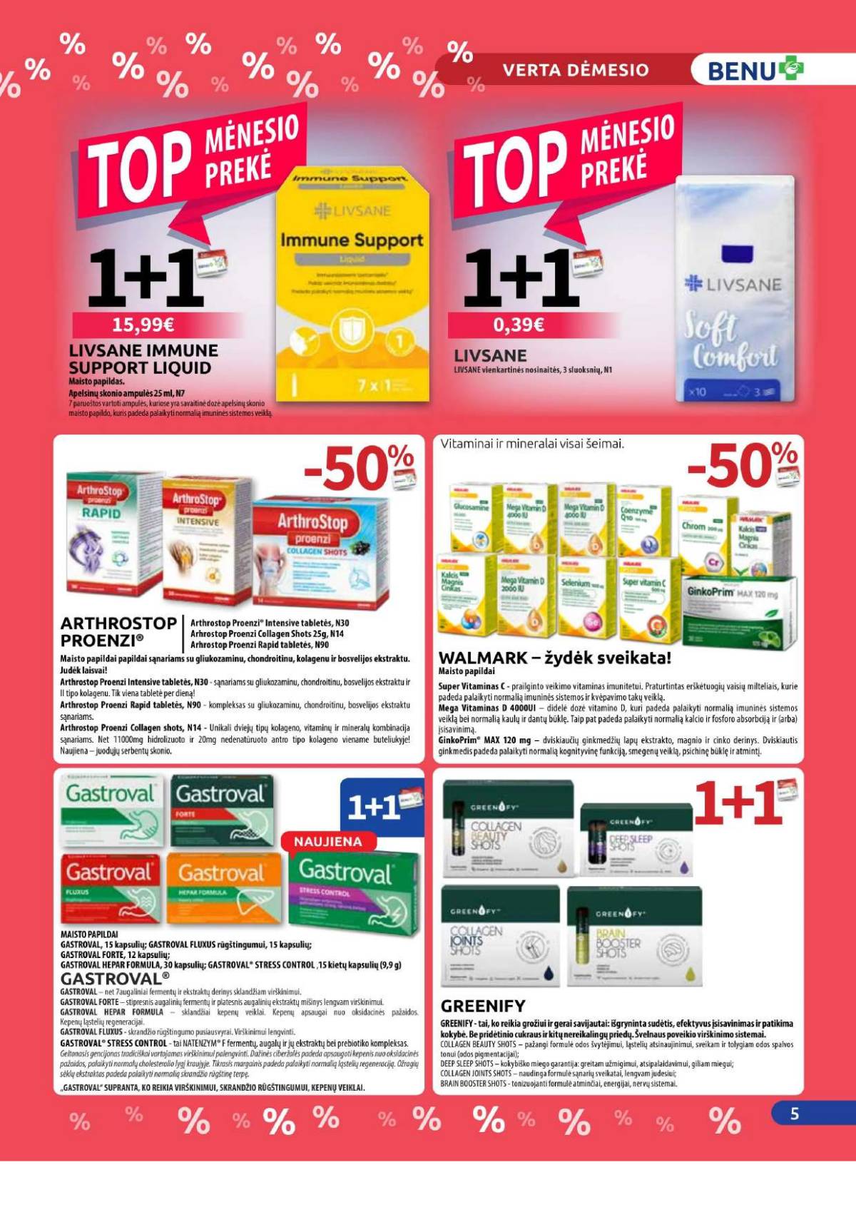 Benu - Benu sausio mėnesio akcijų leidinys | 2026-01-01 - 2026-01-31 5 puslapis