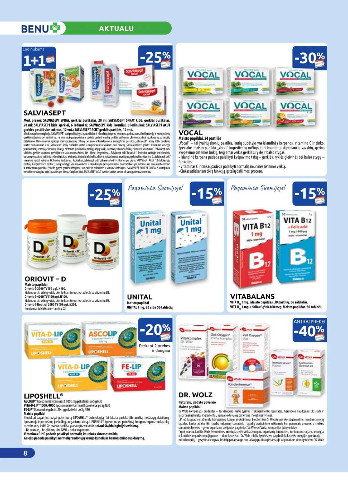 Benu - Benu sausio mėnesio akcijų leidinys | 2026-01-01 - 2026-01-31 8 puslapis