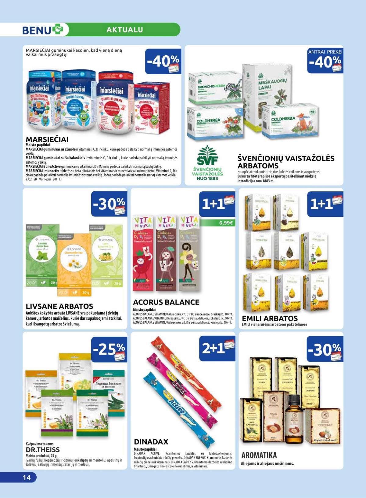 Benu - Benu akcijų leidinys | 2026-02-02 - 2026-02-28 14 puslapis