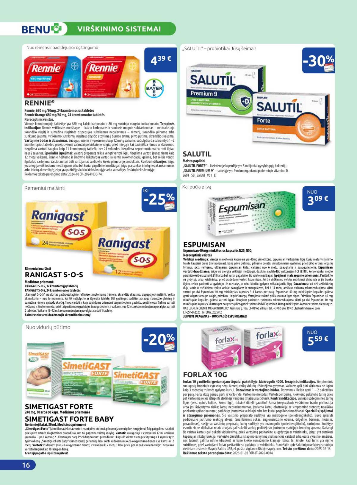 Benu - Benu akcijų leidinys | 2026-02-02 - 2026-02-28 16 puslapis
