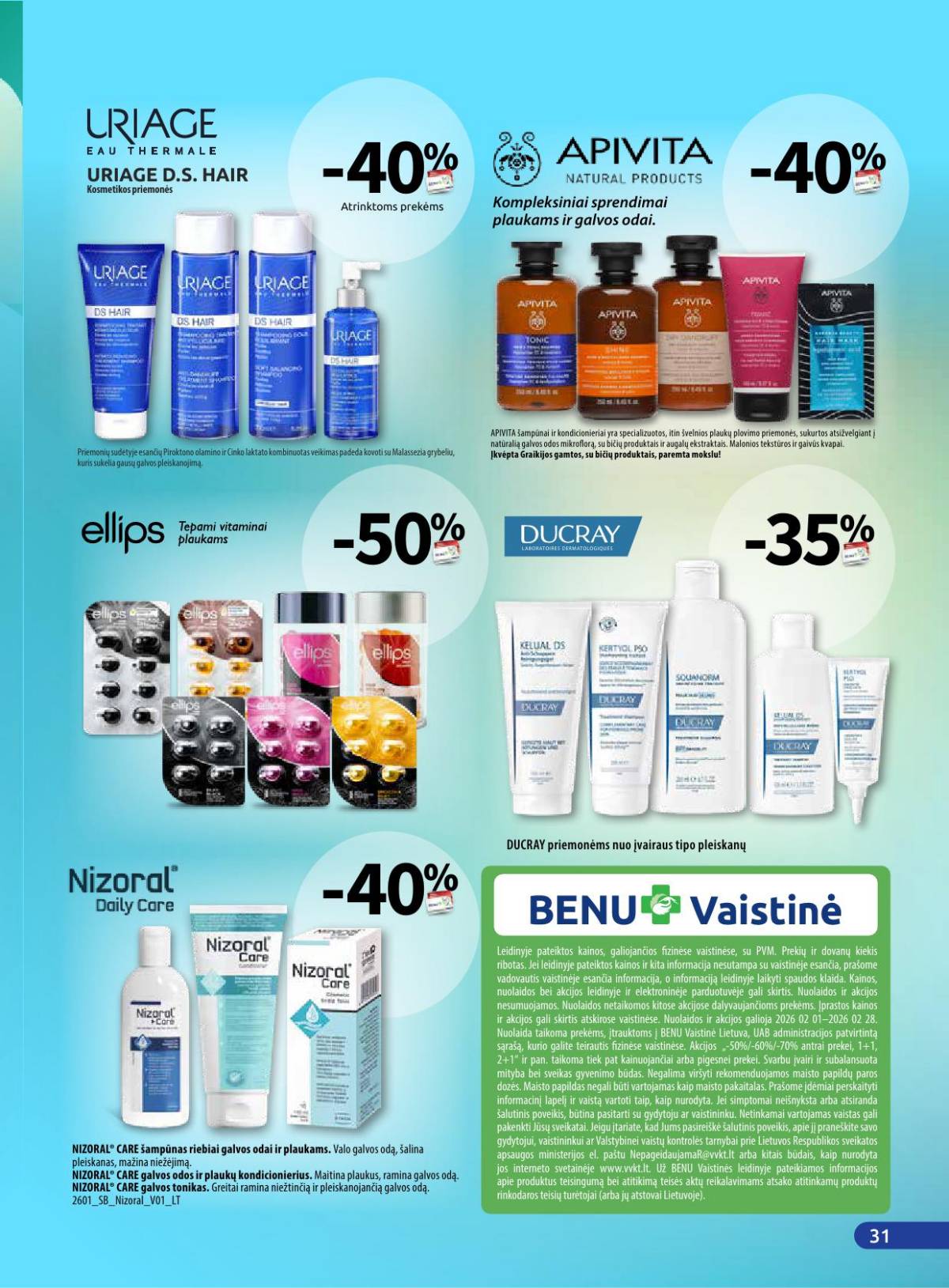 Benu - Benu akcijų leidinys | 2026-02-02 - 2026-02-28 31 puslapis