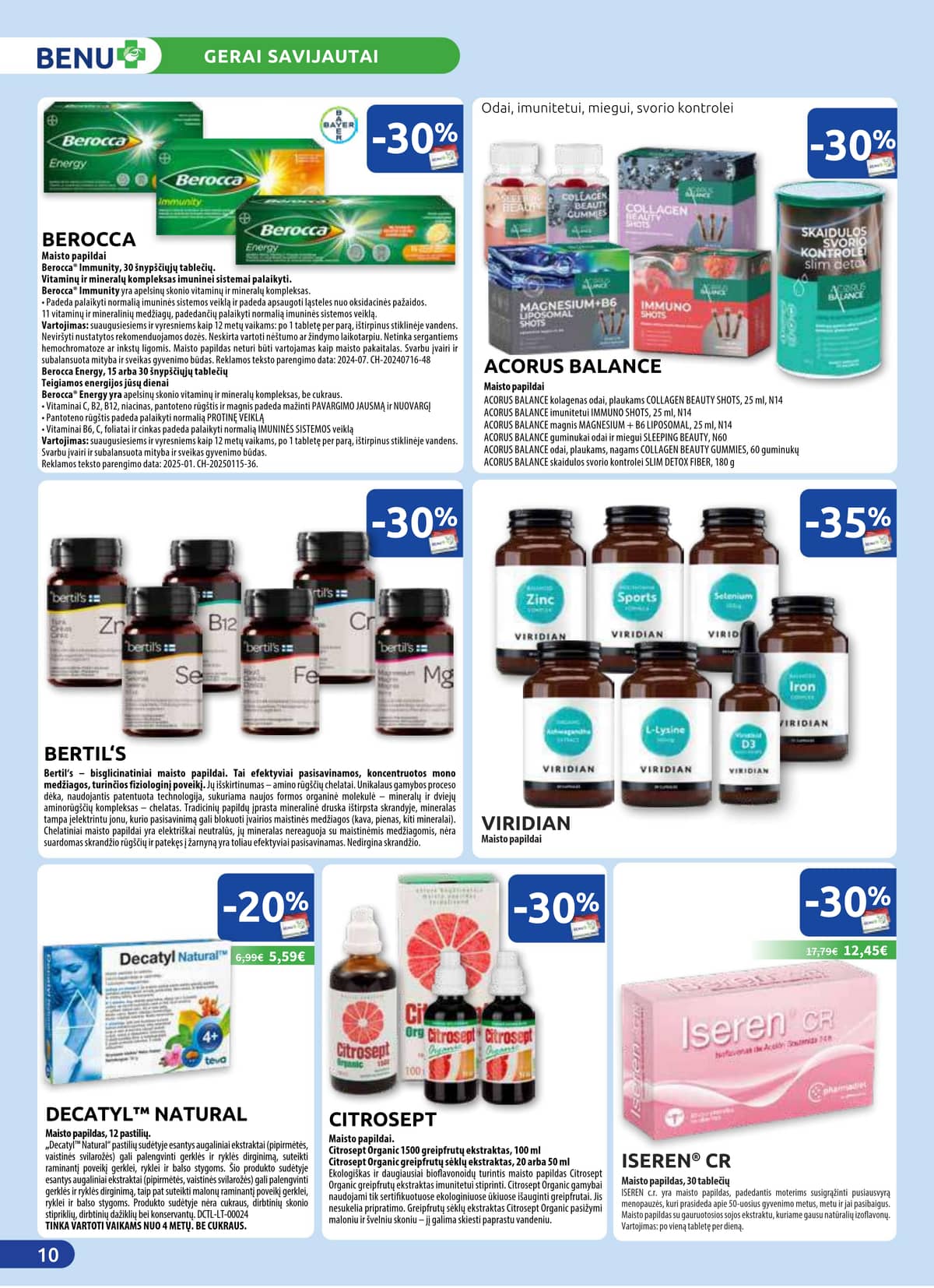 Benu - BENU mėnesio leidinys 10 puslapis