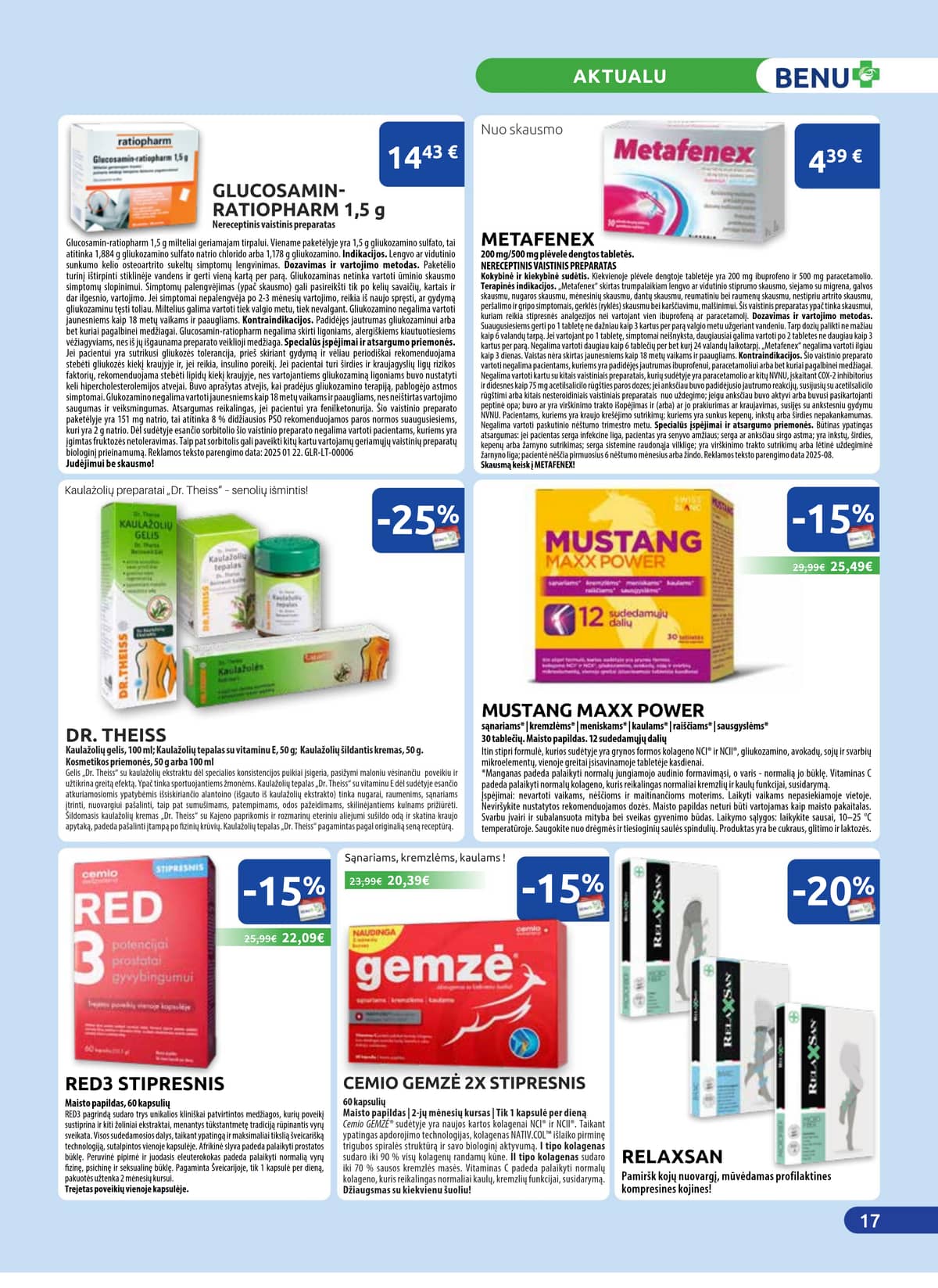 Benu - BENU mėnesio akcijų leidinys | 2026-04-01 - 2026-04-30 17 puslapis