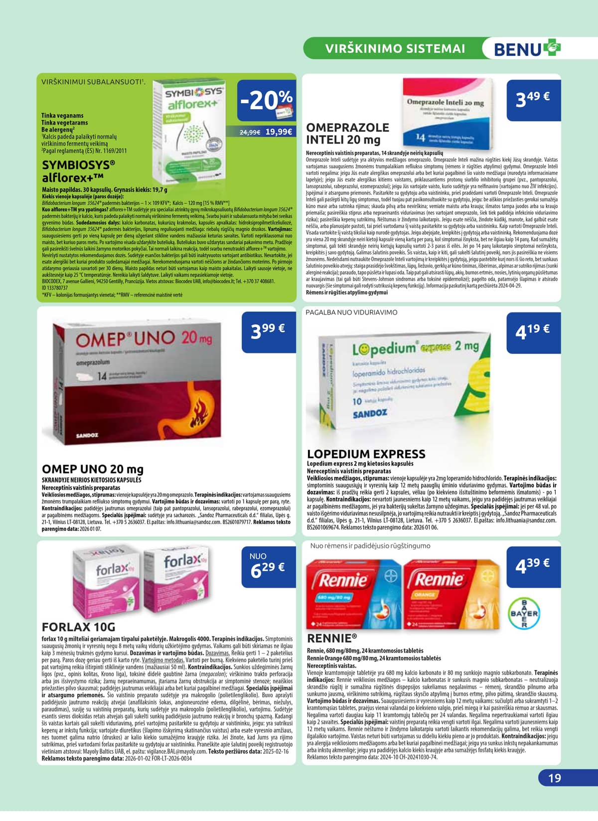 Benu - BENU mėnesio akcijų leidinys | 2026-04-01 - 2026-04-30 19 puslapis