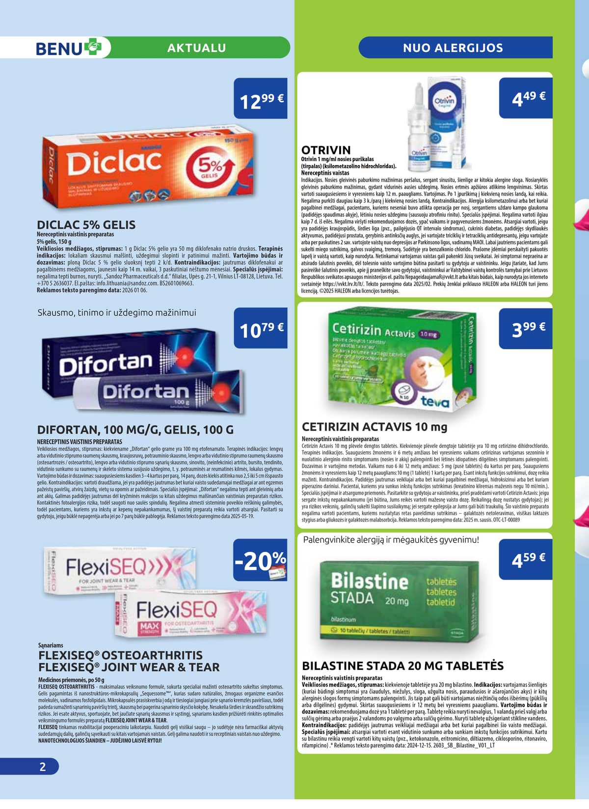 Benu - BENU mėnesio akcijų leidinys | 2026-04-01 - 2026-04-30 2 puslapis