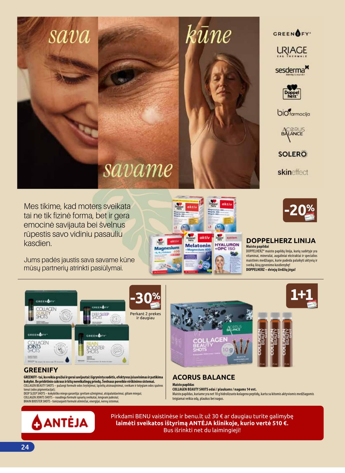 Benu - BENU mėnesio akcijų leidinys | 2026-04-01 - 2026-04-30 24 puslapis