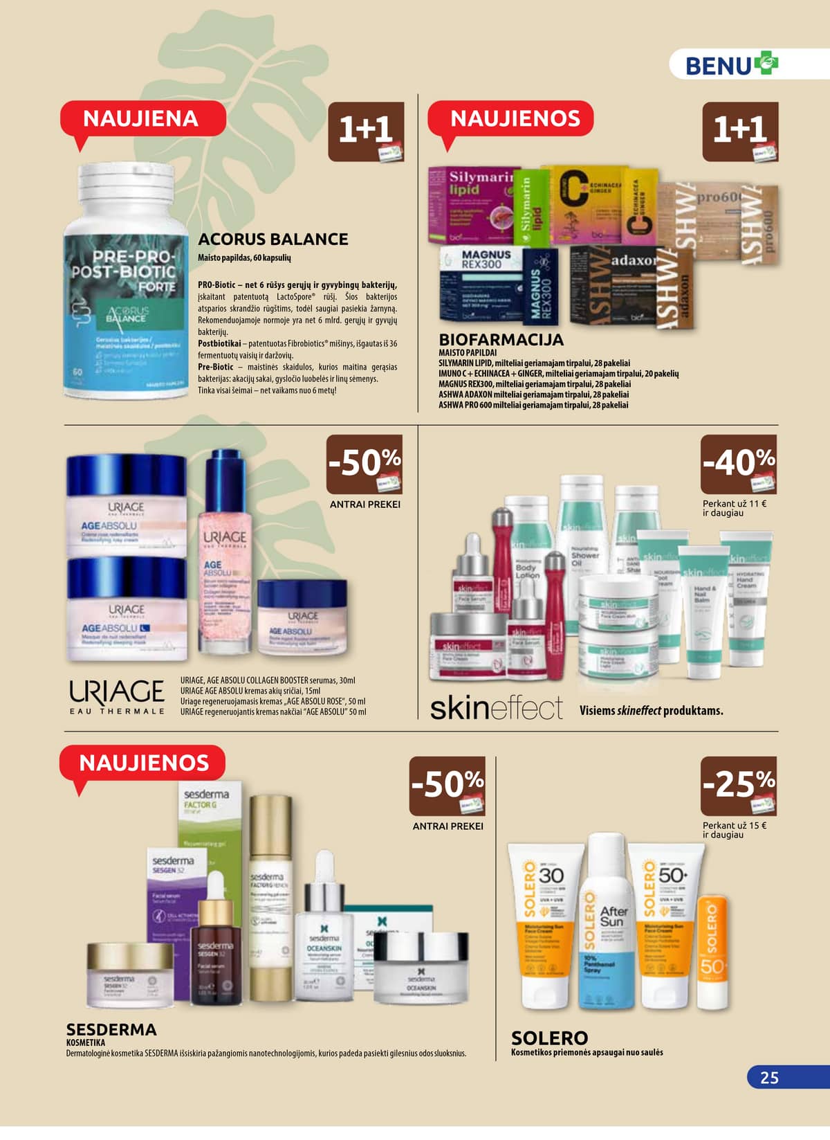 Benu - BENU mėnesio akcijų leidinys | 2026-04-01 - 2026-04-30 25 puslapis