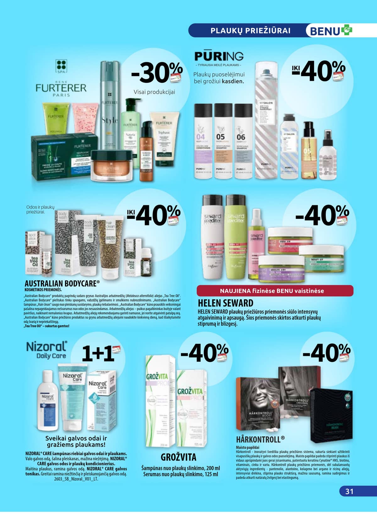 Benu - BENU mėnesio akcijų leidinys | 2026-04-01 - 2026-04-30 31 puslapis