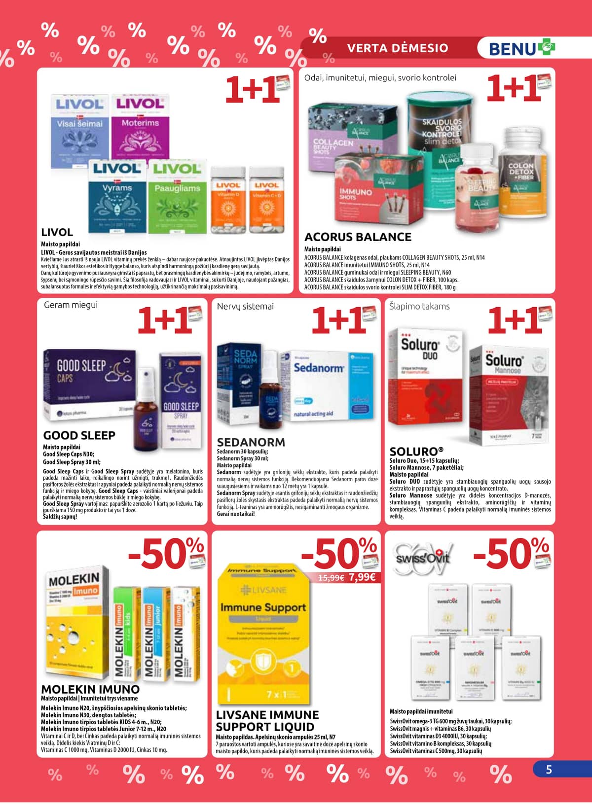 Benu - BENU mėnesio akcijų leidinys | 2026-04-01 - 2026-04-30 5 puslapis