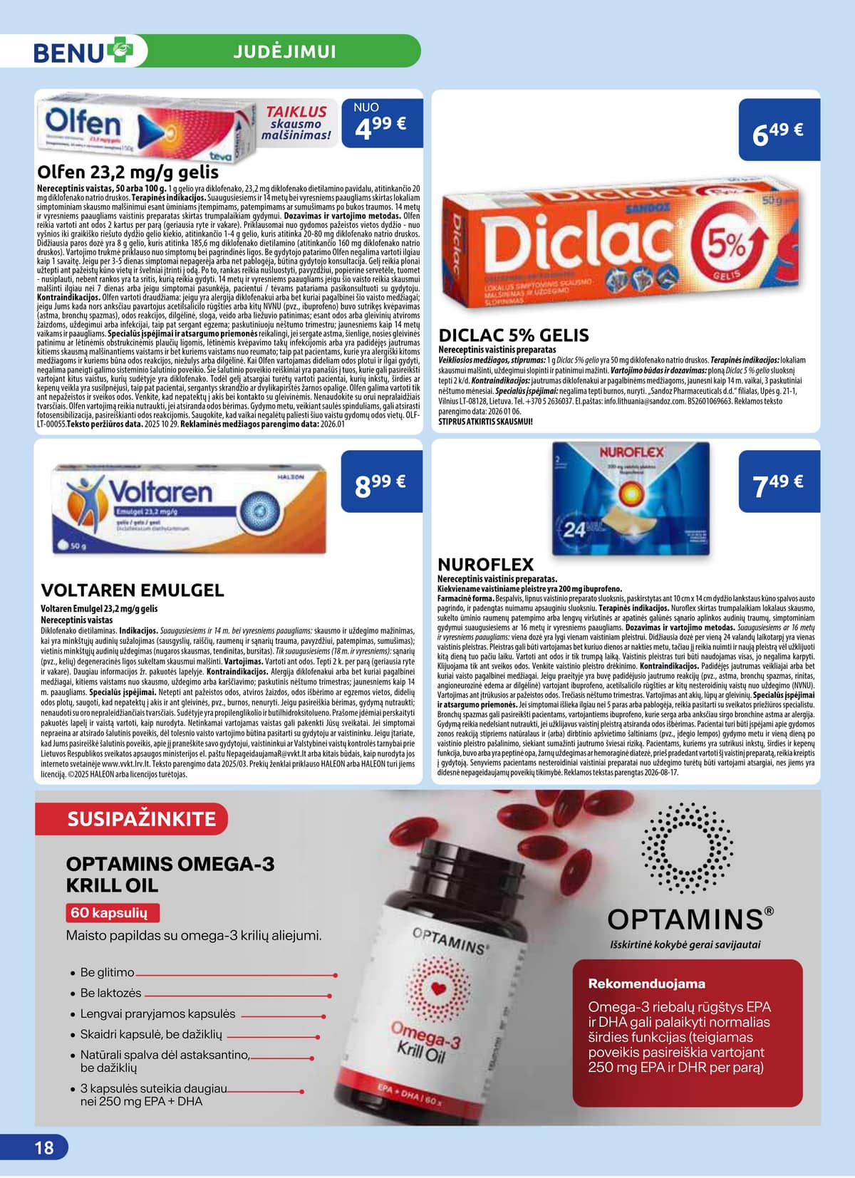 Benu - BENU vaistinė rugsėjo mėn. akcijų leidinys | 2026-09-01 - 2026-09-30 18 puslapis