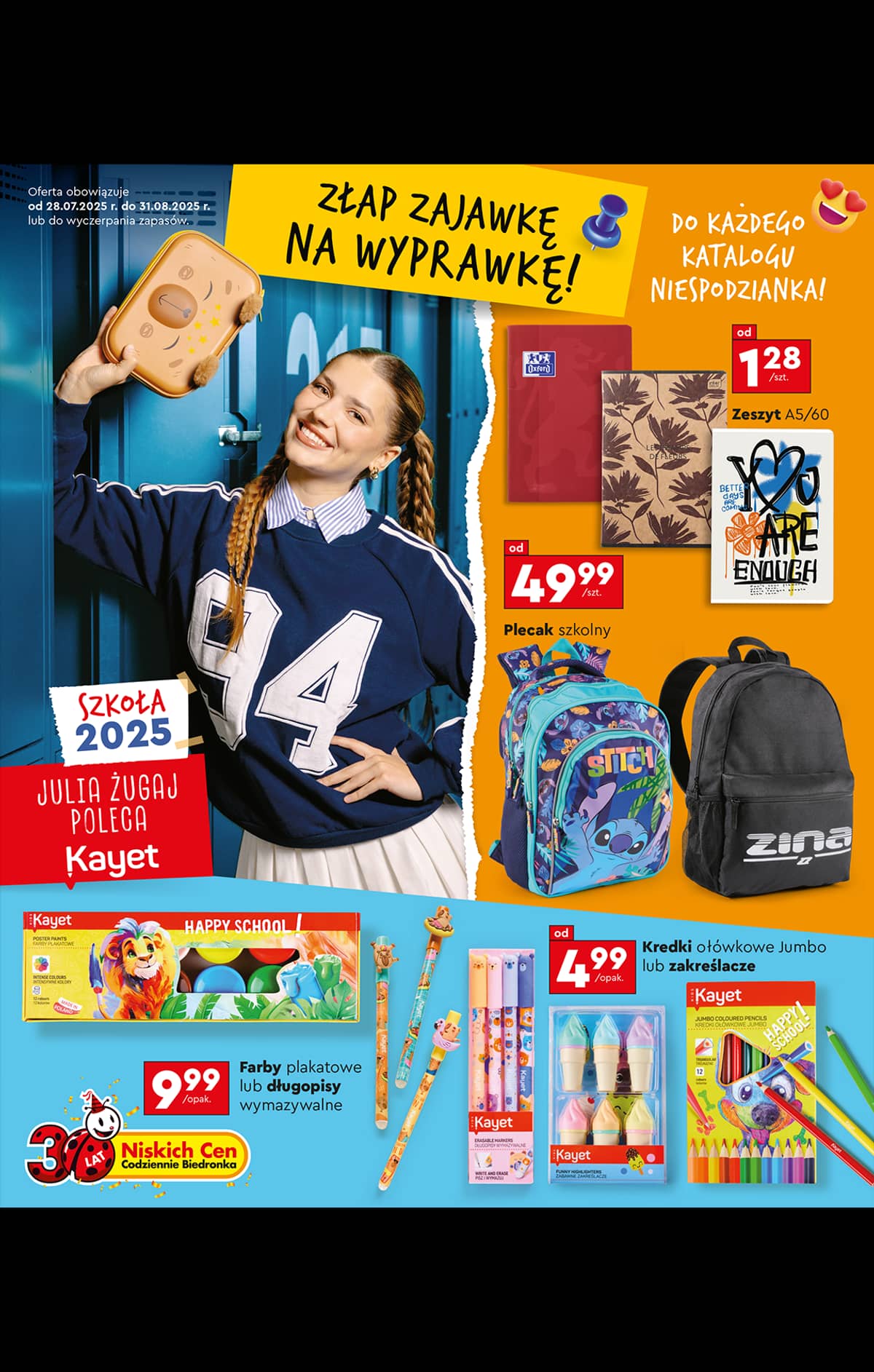 Biedronka - Szkoła od 28.07 1 puslapis
