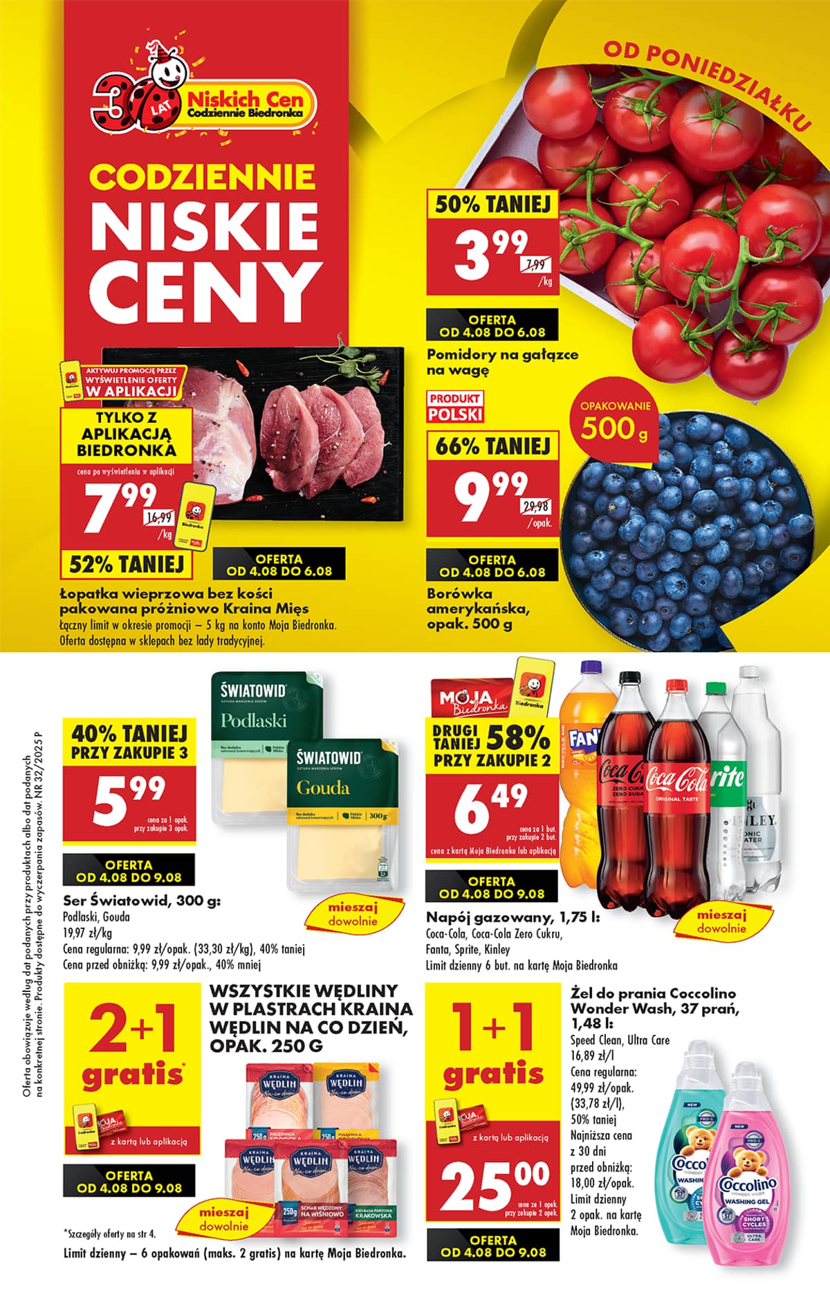 Biedronka - Biedronki niskie ceny P oferta od 04.08 1 puslapis
