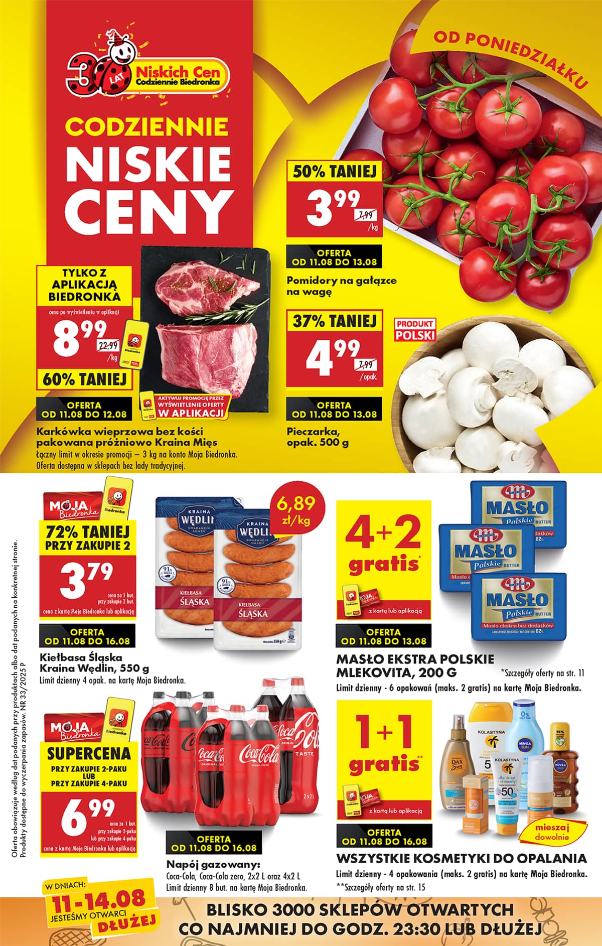 Biedronka - Biedronki niskie ceny P oferta od 11.08 1 puslapis