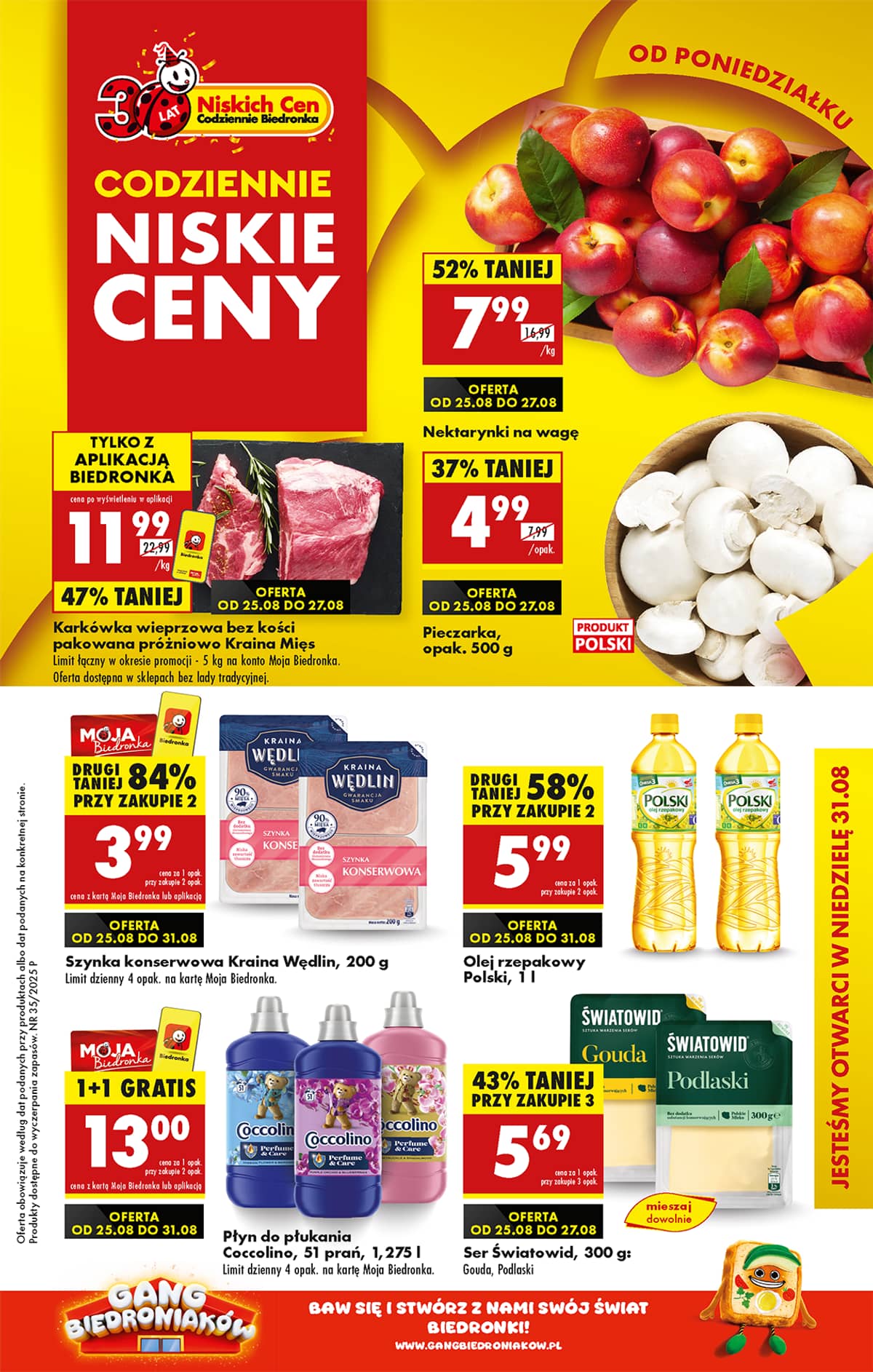 Biedronka - Biedronki niskie ceny P oferta od 25.08 1 puslapis