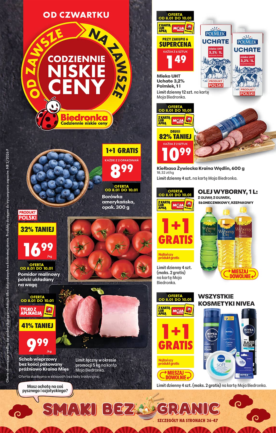 Biedronka - Codziennie niskie ceny P oferta od 08.01 1 puslapis